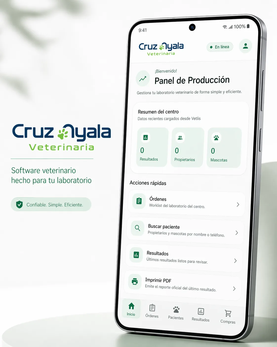 Vista previa de la app Vetlis para Android