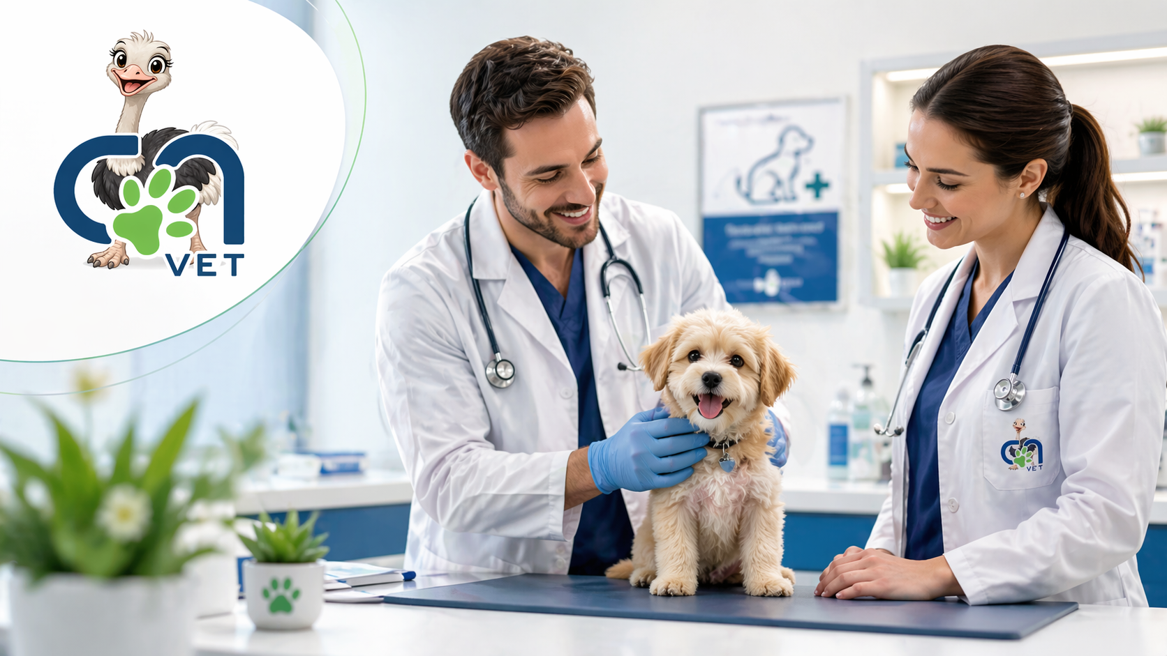 Equipo veterinario de Cruz Ayala atendiendo una mascota